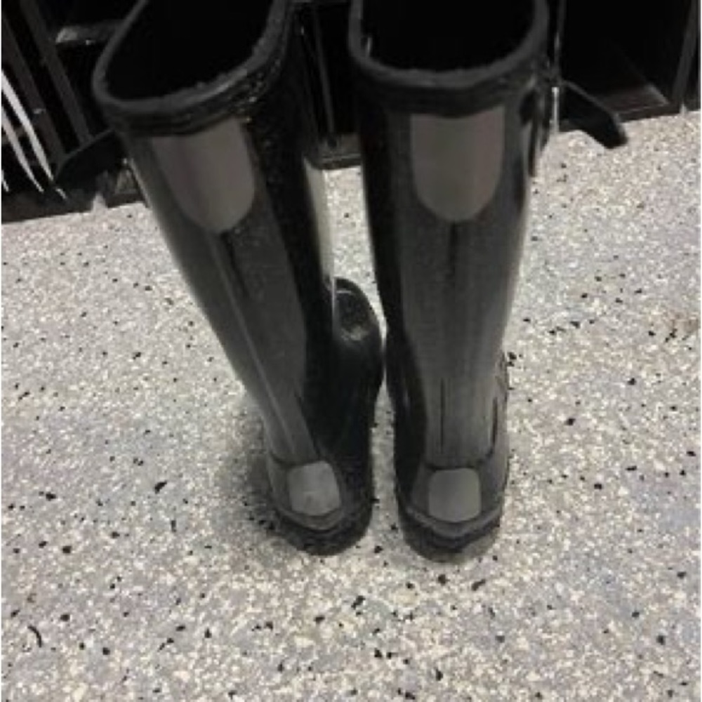 Hunter starcloud boots in black glitter 2/3 - Picture 2 of 8